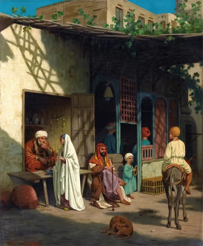 Оживленная улица в суке by Луи-Эмиль Пине де Граншамп — digital art print download