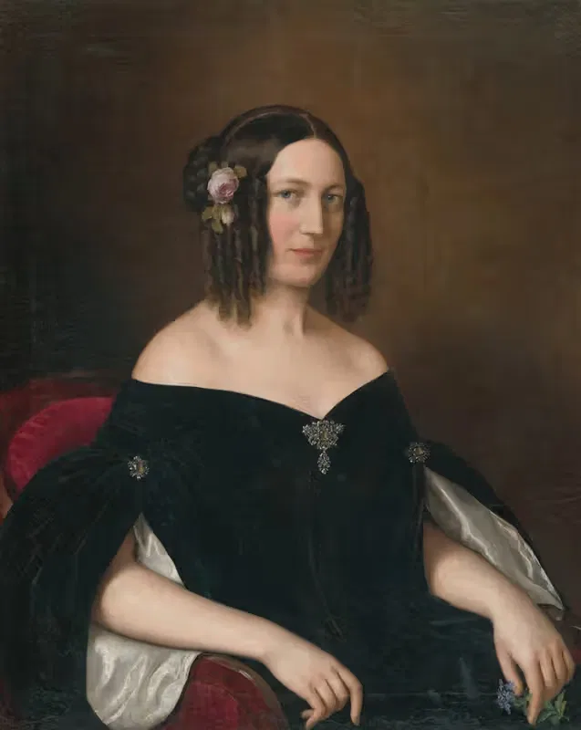 Portrait of a young widow — Miklós Barabás
