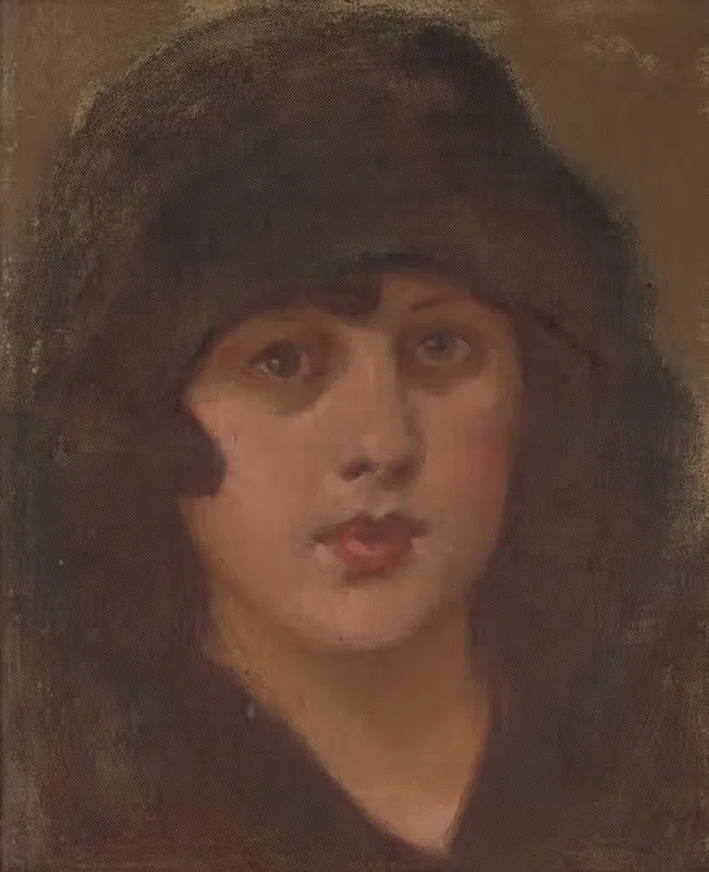 Леди в черной шляпе by Милан Томка Митровский, 1925–1930 — digital art print download