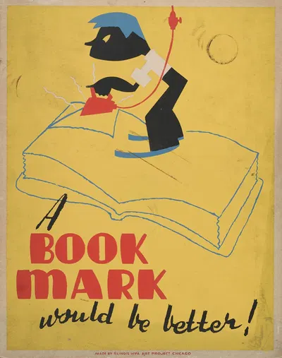A book mark would be better! by Arlington Gregg, 1936 — digital art print download
