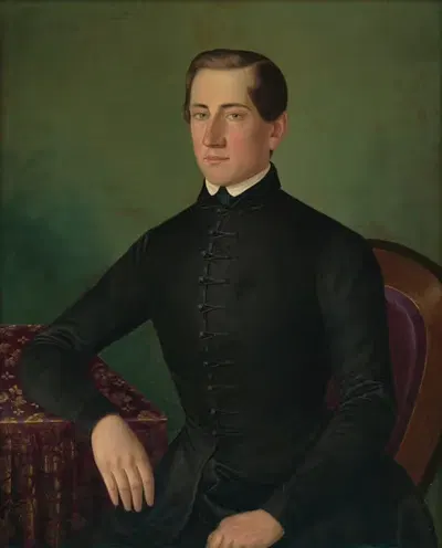Portrait of a man by Peter Michal Bohúň, 1849 — digital art print download