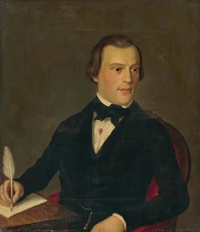 Portrait of a Writing Man — Peter Michal Bohúň