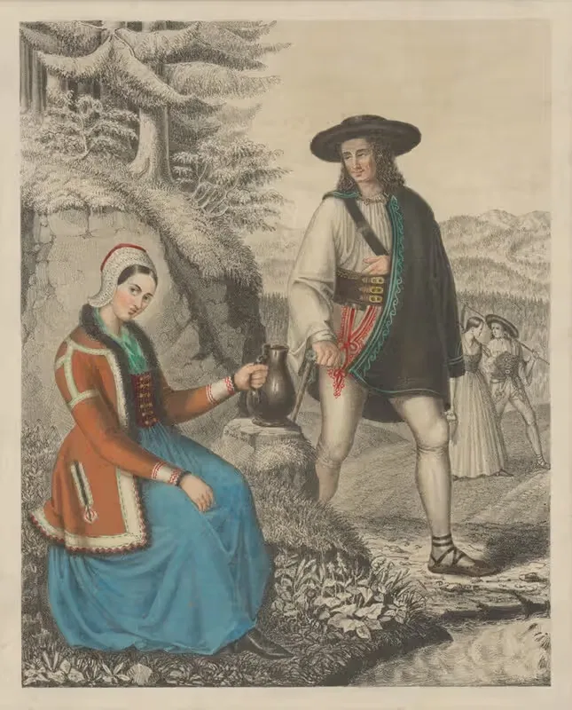 Словаки из Хорной Оравы by Питер Михал Богуня, 1847 — digital art print download