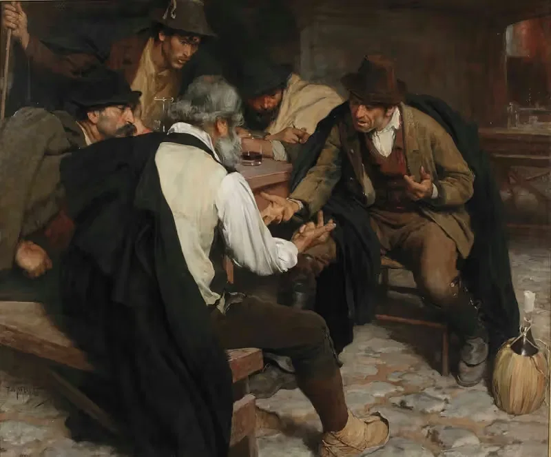 Игроки в морру by Питер Йосселин де Йонг, 1895 — digital art print download