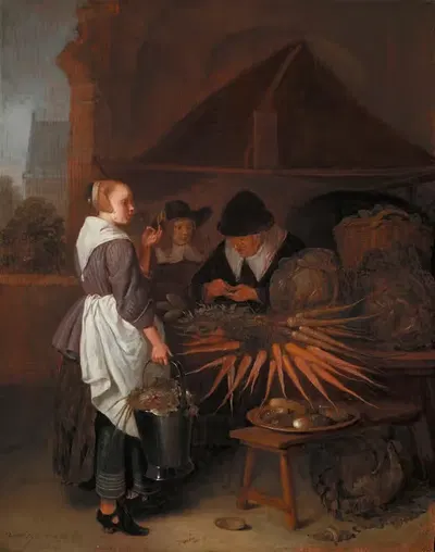 Овощная лавка by Квирийн Ван Бреекеленкам, 1665 — digital art print download
