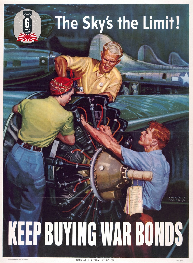 The sky's the limit! Keep buying war bonds — Courtney Allen