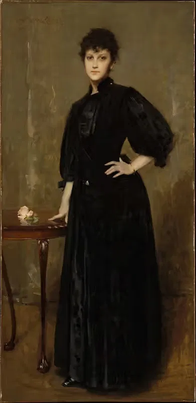 Дама в черном by Уильям Мерритт Чейз, 1888 — digital art print download