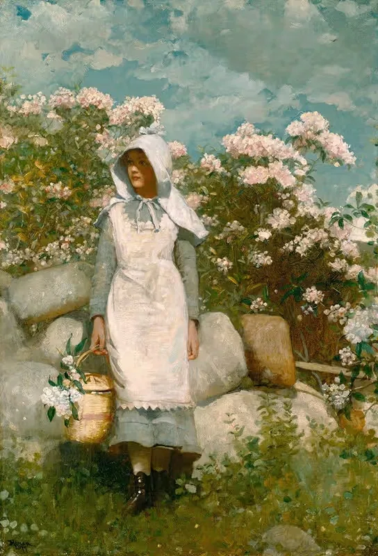 Девочка и лавр by Уинслоу Хомер, 1879 — digital art print download