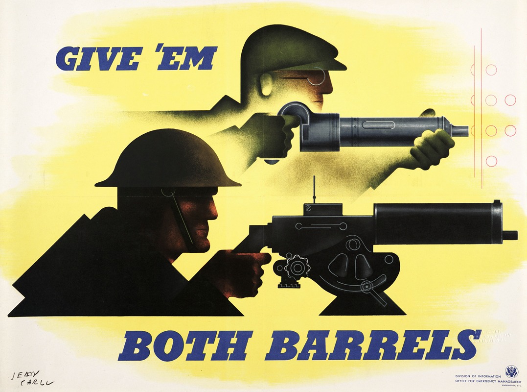 Give 'em both barrels by Jean Carlu — digital art print download