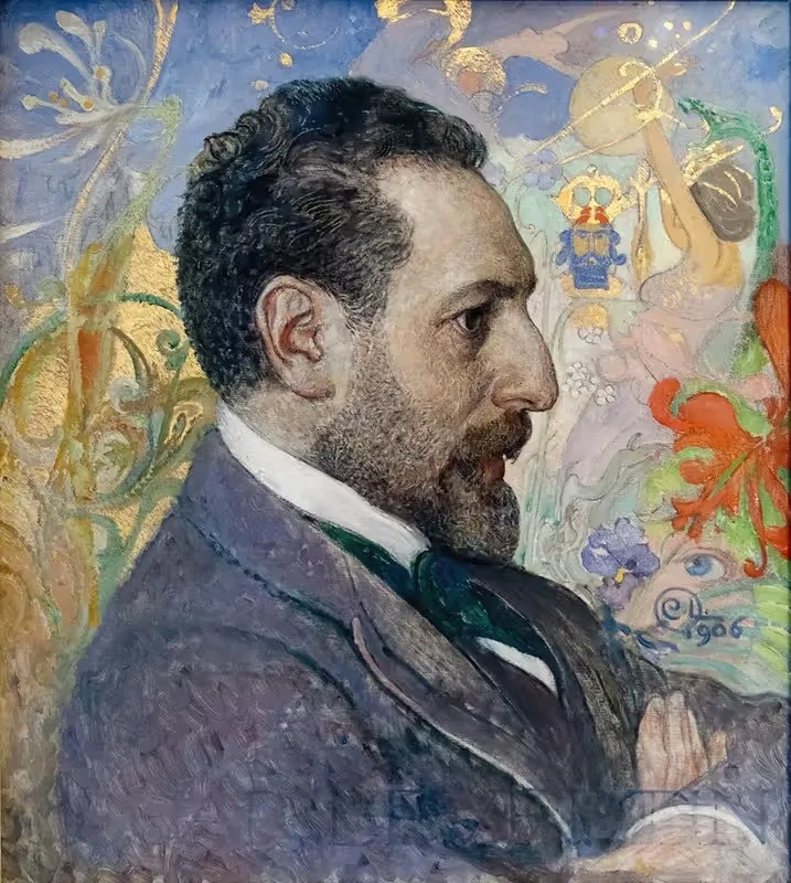 Portrait of Oscar Levertin — Carl Larsson