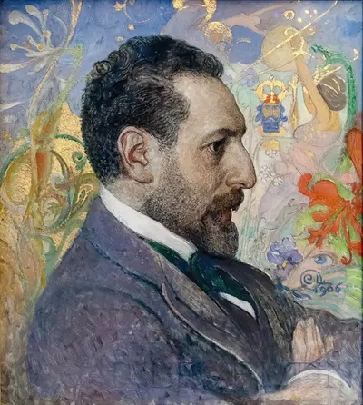 Portrait of Oscar Levertin by Carl Larsson, 1906 — digital art print download