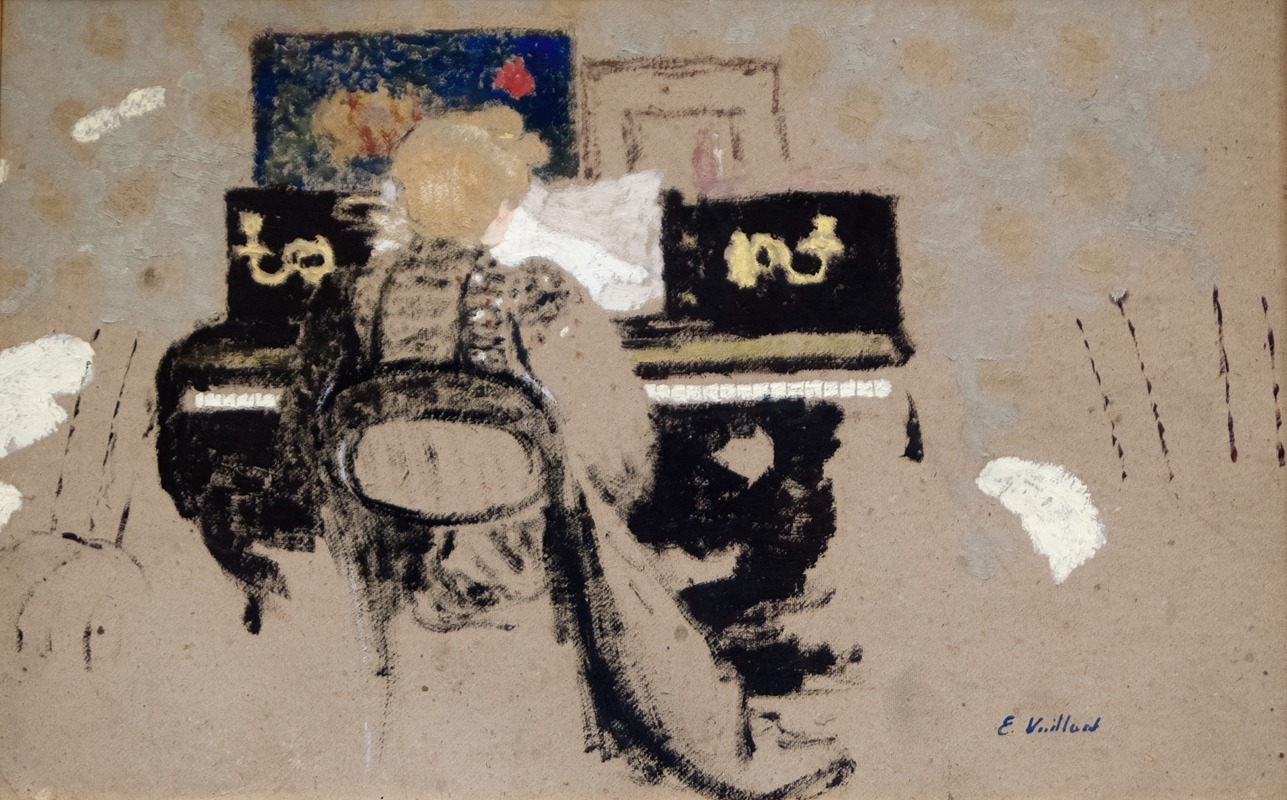 At the Piano by Édouard Vuillard, 1884 — digital art print download