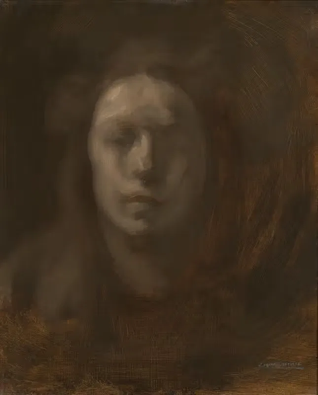 Girl with her Hair Down — Eugène Carriere