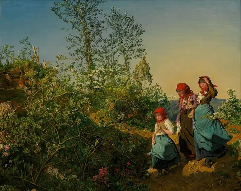 Kirchgang im Frühling — Ferdinand Georg Waldmüller