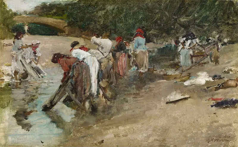 Галицийские прачки by Франсиско Прадилья, 1887 — digital art print download