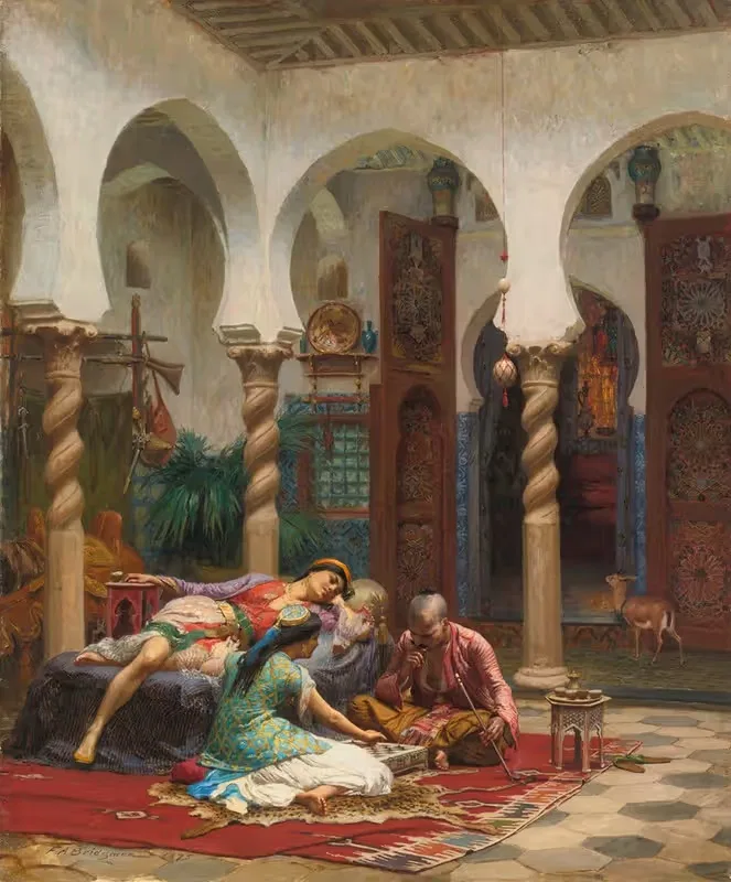Бездельные моменты by Фредерик Артур Бриджман, 1875 — digital art print download