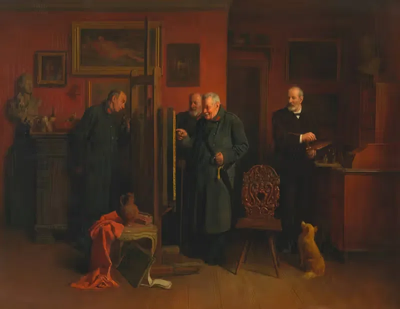 Der Maler Friedländer in seinem Atelier — Friedrich Friedländer