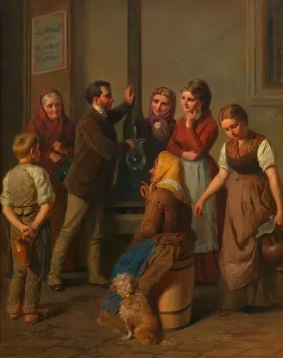 Beim Auslaufbrunnen by Georg Decker — digital art print download
