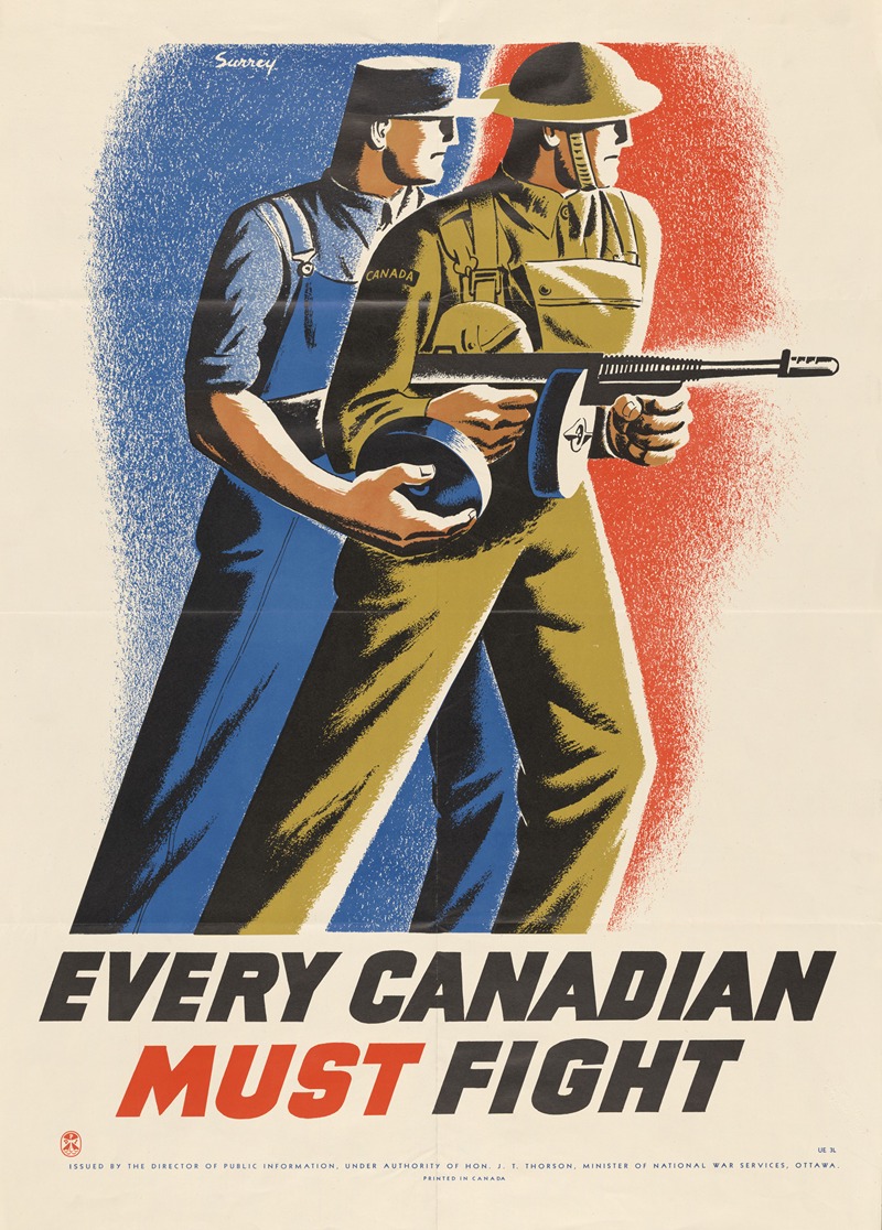 Every Canadian must fight by Philip Surrey — digital art print download