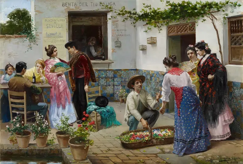 Andalusians at the Country Inn — José Rico Cejudo