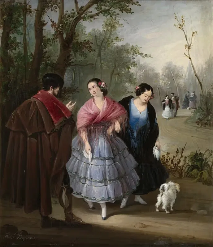 Прогулка by Мануэль Кабрал Агуадо Бехарано, c. 1855 — digital art print download