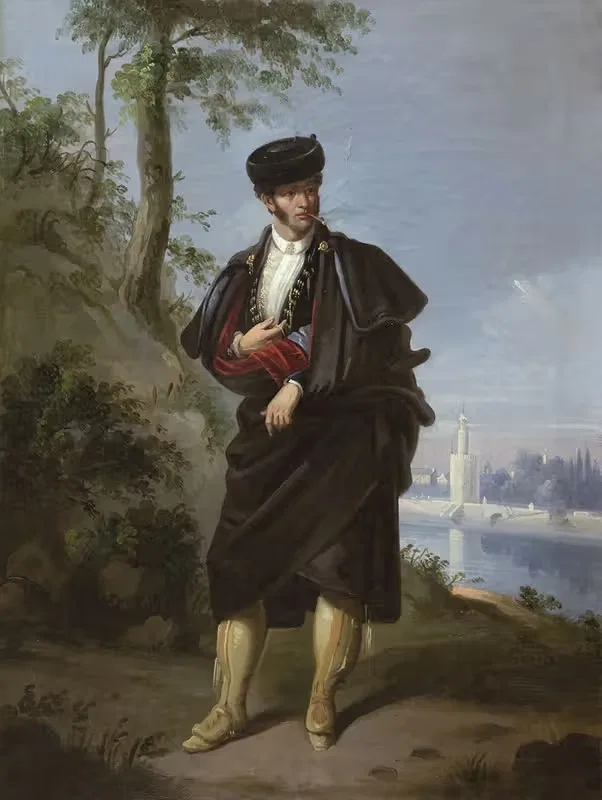 Севильский махо by Мануэль Кабрал Агуадо Бехарано, c. 1850 — digital art print download