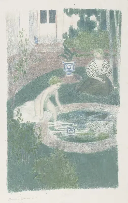 Отражение в фонтане by Морис Дени, 1897 — digital art print download