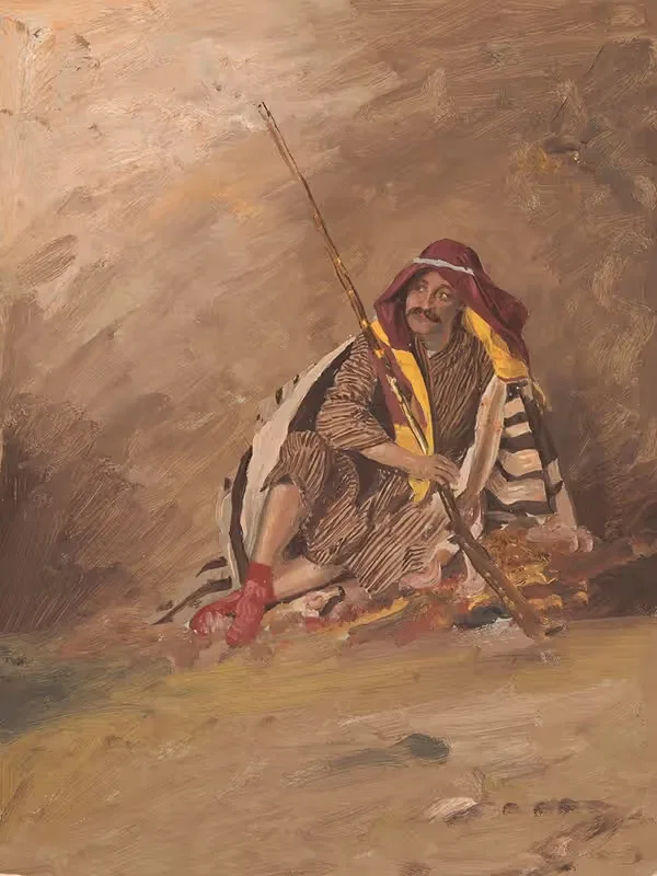 Сидящий бедуин by Аноним, 1868 — digital art print download