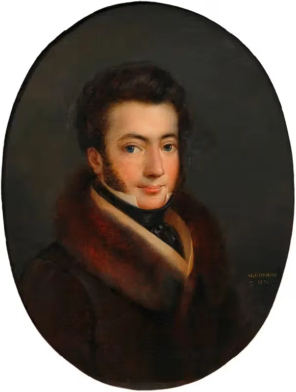 Портрет мужчины by Теодор Алкониере, 1831 — digital art print download