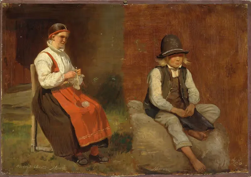 Этюды фигур из Моры в Швеции by Адольф Тидеманд, 1852 — digital art print download
