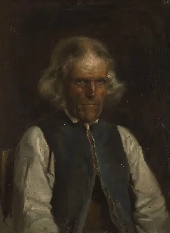 Portrait of a Farmer from Voss — Adolph Tidemand