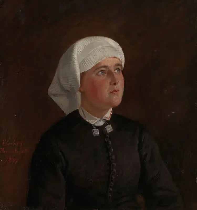 Portrait of Elseberg Herrestvedt — Adolph Tidemand