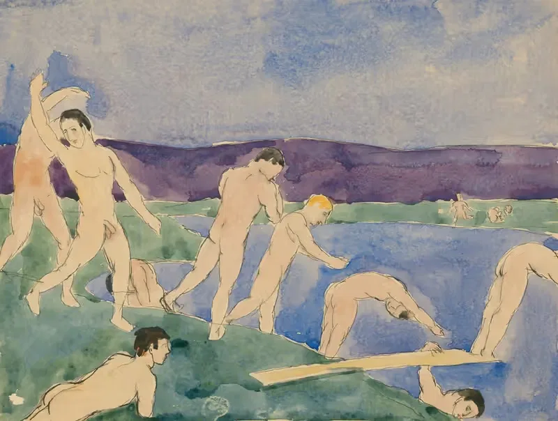 Twelve Nude Boys at the Beach — Charles Demuth