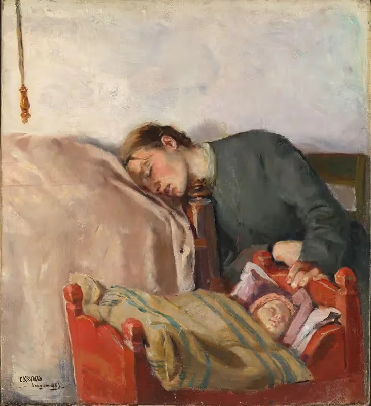 Мать и ребенок by Кристиан Крох, 1883 — digital art print download
