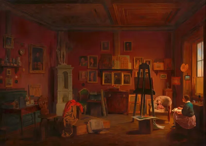 Atelier des Malers Eduard Ritter — Eduard Ritter