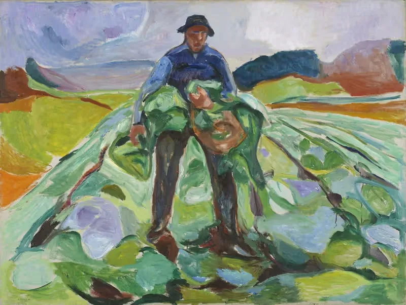 Man in the Cabbage Field by Edvard Munch, 1916 — digital art print download