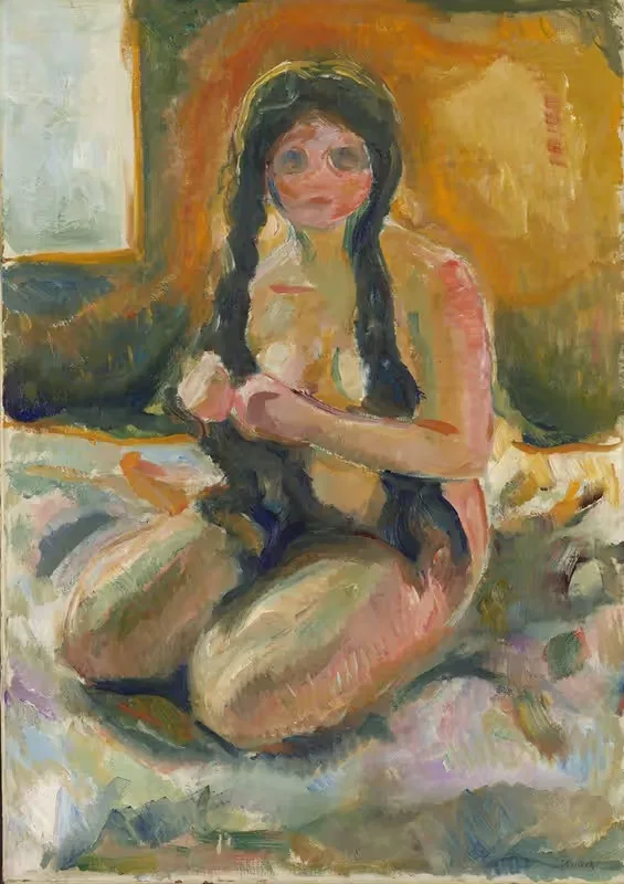 Seated Nude by Edvard Munch, 1913 — digital art print download
