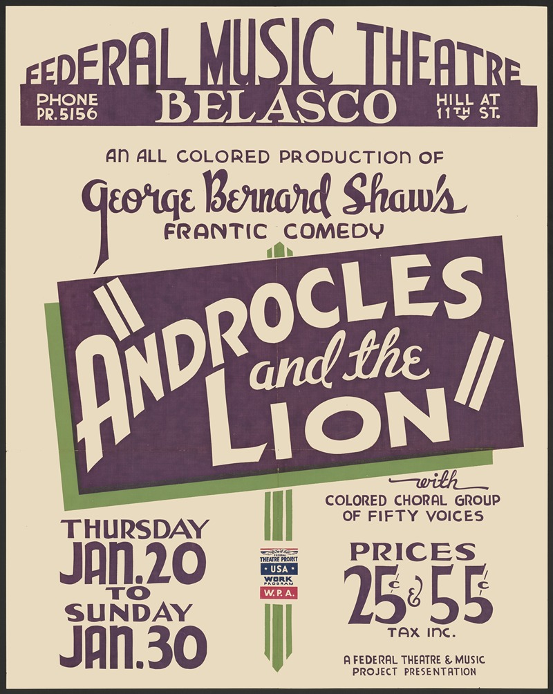 Androcles and the Lion by Аноним, 1934-1943 — digital art print download