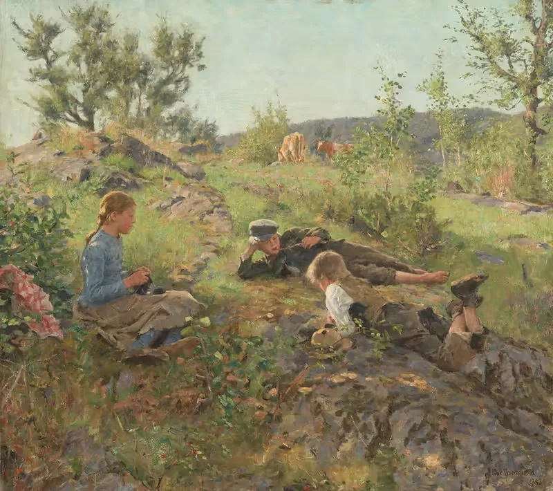 Пастухи на Татё by Эрик Веренскиольд, 1883 — digital art print download