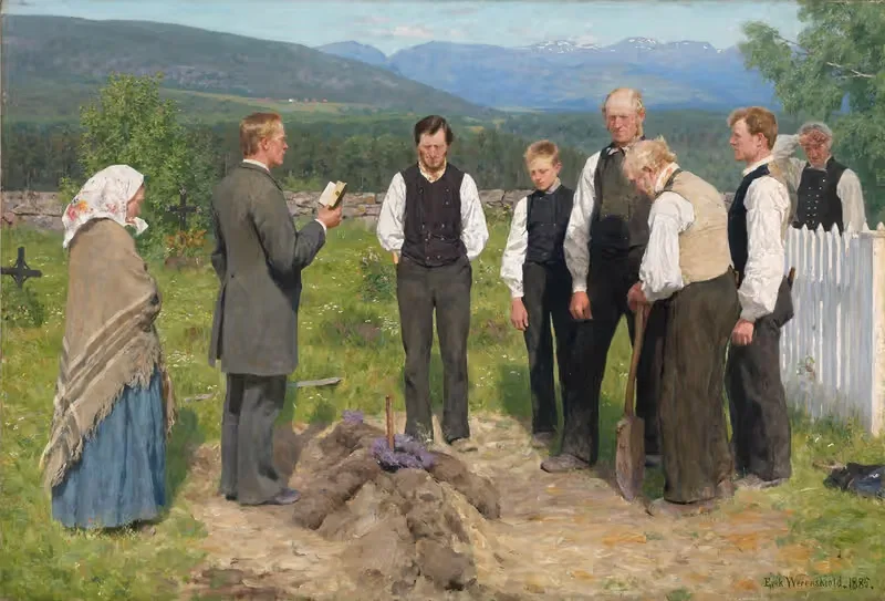 Похороны крестьянина by Эрик Веренскиольд, 1883–1885 — digital art print download