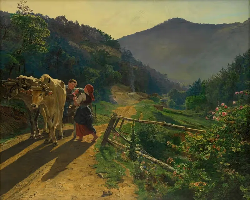 Die Rosenzeit by Ferdinand Georg Waldmüller — digital art print download