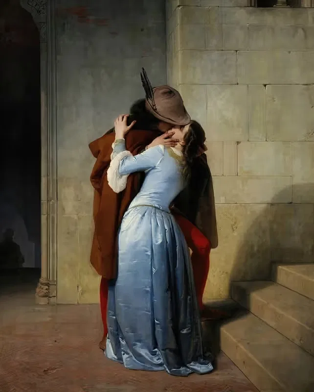 Поцелуй by Франческо Хайез, 1859 — digital art print download