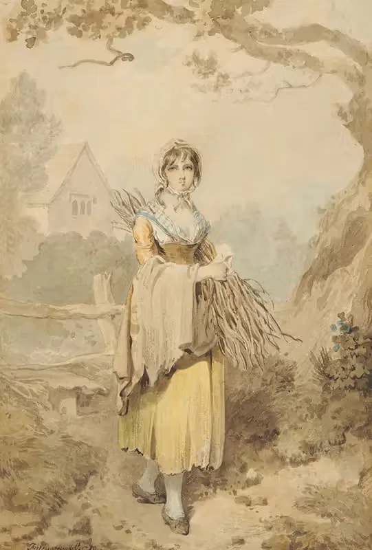 Girl Gathering Firewood — Francis Wheatley