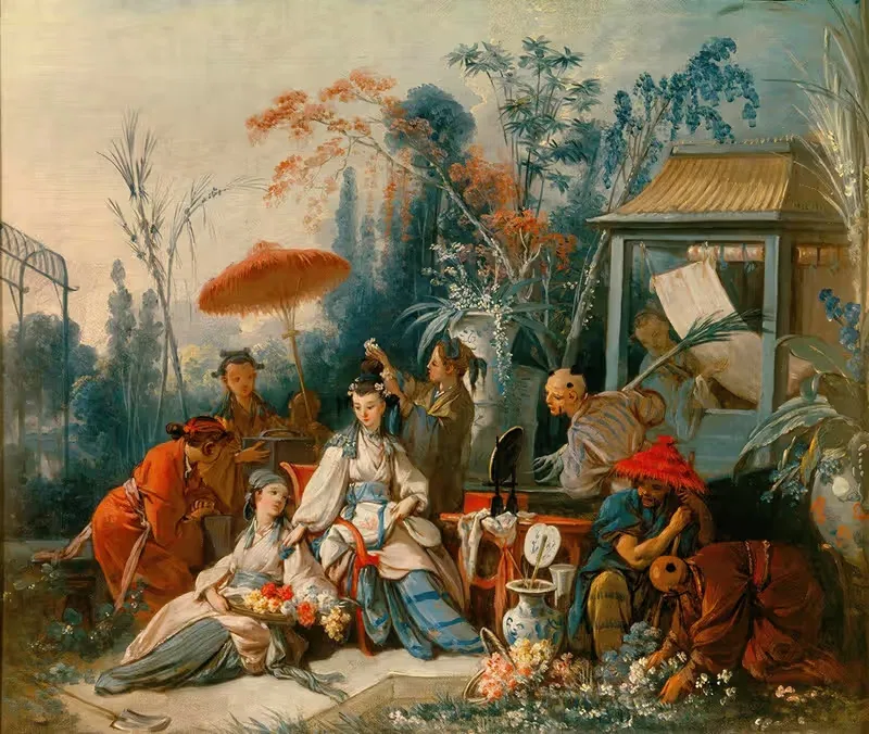 Китайский сад by Франсуа Буше, 1742 — digital art print download