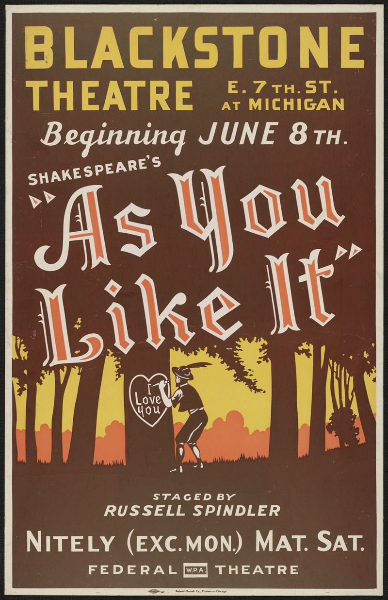 As You Like It by Аноним, 1934-1943 — digital art print download