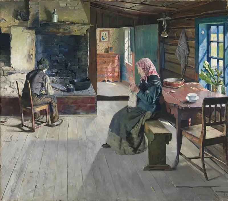Пенсионеры-фермеры by Густав Вентцель, 1888 — digital art print download
