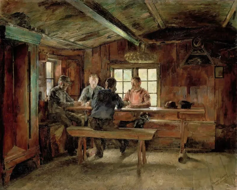 Игроки в карты by Харриет Бакер, 1897 — digital art print download