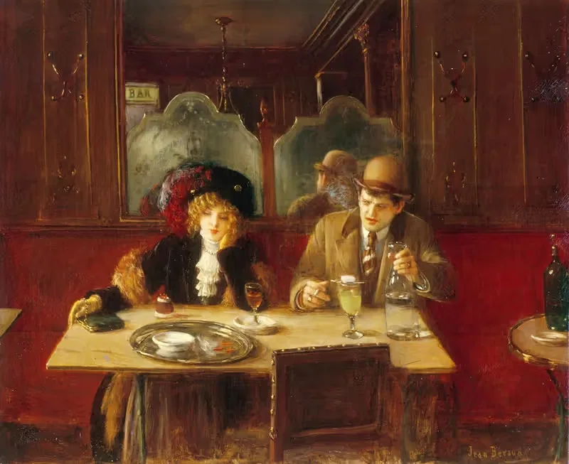 Au café, dit l'Absinthe by Jean Béraud, 1909 — digital art print download
