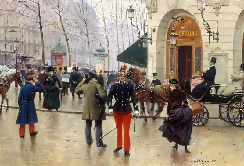 Театр Водевиль by Жан Бера, 1889 — digital art print download