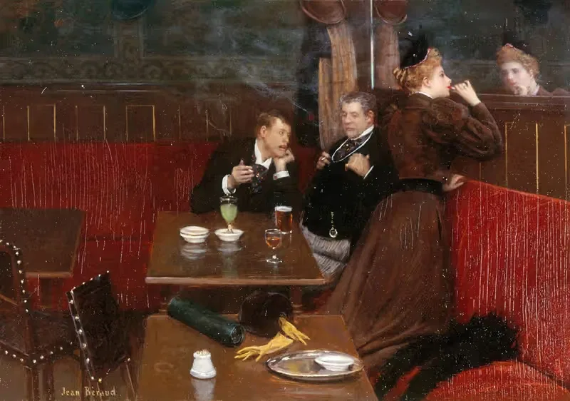 Trois personnages dans un café — Jean Béraud
